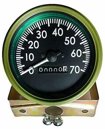Willys MB Jeep FD GPW CJ black Face Green Bezel Speedometer 70 mph Fits
