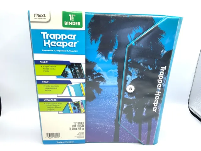 Mead Trapper Keeper Fun In The Sun 1.5 Inch Binder Unused Tropical Beach