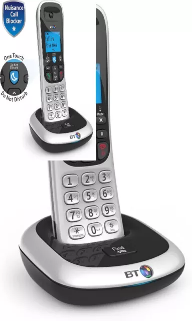 BT 2200 Cordless Landline House Phone with Nuisance Call Single Handset Pack
