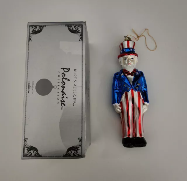 Kurt Adler Polonaise Komozja Vintage Uncle Sam Christmas Ornament