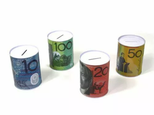 10 20 50 100 Dollar Note Money Tin Australian Box Jar OZ variety Piggy Bank Coin 2