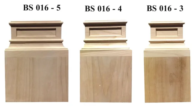 Colonial Solid Hardwood Molding Base Plinth Blocks