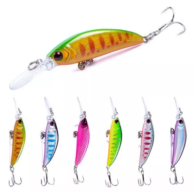 7PCS 7cm/6g Fishing Lures Hard Baits Minnow Crankbait Tackle Swimbait Wobbler 3