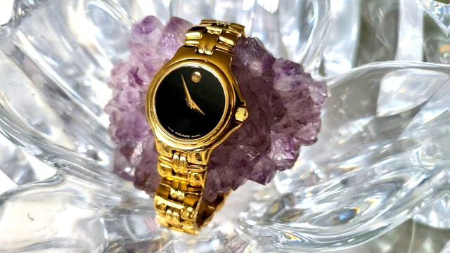 Orologio da donna MOVADO Museo Acciaio Inox Quadrante Nero Tonoma oro