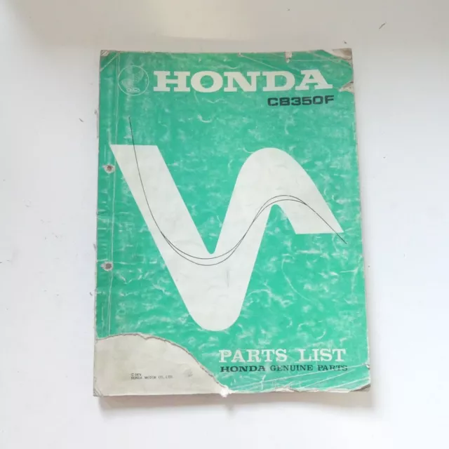 original Honda CB 350 F Ersatzteilkatalog Ersatzteilliste Handbuch Teilekatalog