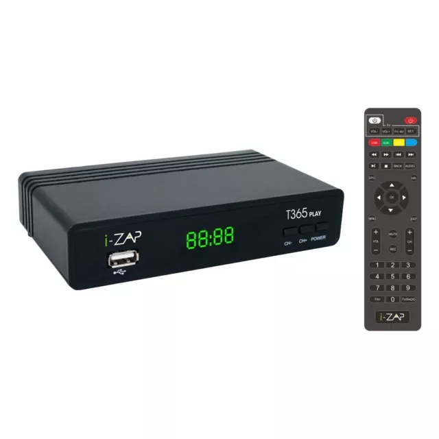 i-ZAP T365 Play -Decoder Digitale Terrestre HD DVB T2 HVEC