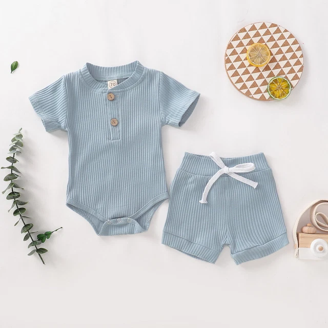 Tuta pantaloncini pantaloni abiti estivi neonato bambina 9