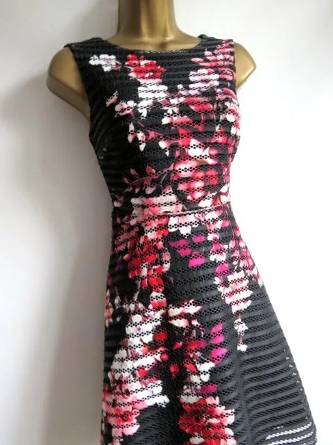 Brand new Lipsy black floral skater dress size 10. 4