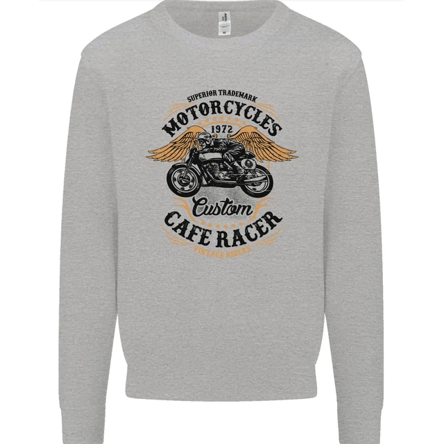 Biker Custom Cafe Racer Motorbike Mens Sweatshirt Jumper