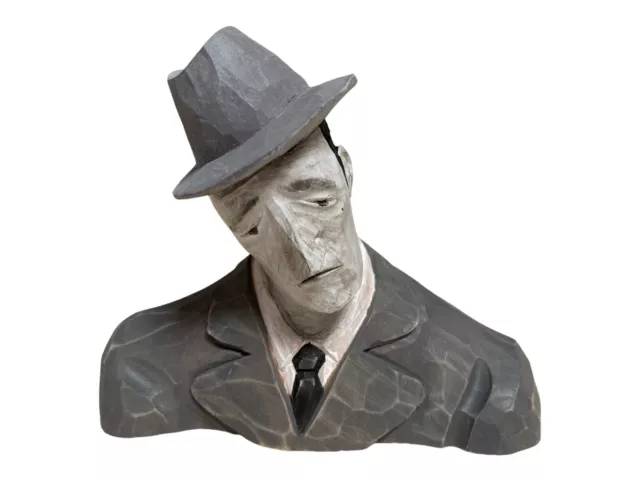 YEEYAYA man statue Wood sculpture woodcarving Hand Carved