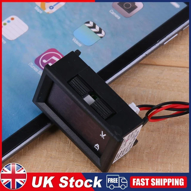 Plastic Car Electromobile Motorbike Voltage Meter 0-100V Voltammeter(Black)
