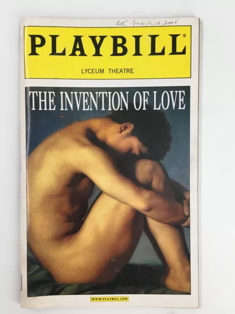 2001 Playbill Lyceum Theatre Daniel Davis in The Invention of Love