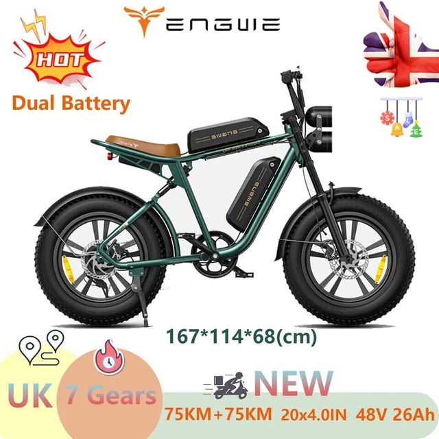 VTT Électrique ENGWE M20 Fat Tire 20" - Double Batterie 26Ah, 45km/h - Neuf 2025