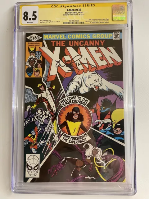 Uncanny XMen 139🔥CGC8.5 Signed T.Austin Kitty Pryde joins Wolverine Nu Costume