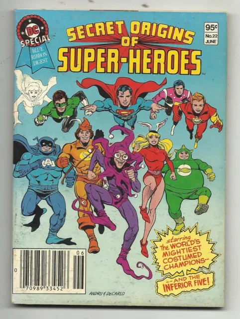 DC Special Blue Ribbon Digest #22 - Secret Origins of Super-Heroes - FN 6.0