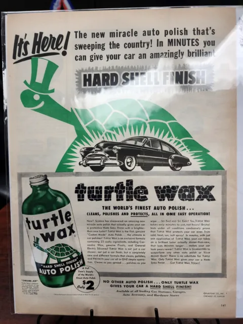Vintage Turtle Wax Rubbing Compound 1970s Metal Partially Used 