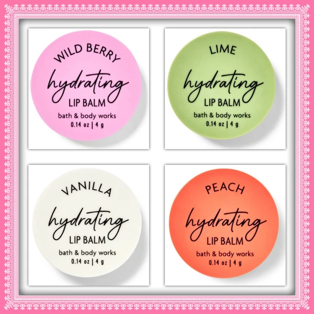 (1) Bath & Body Works Hydrating Lip Balm .14 oz / 4 g Sealed ~ u pick ~
