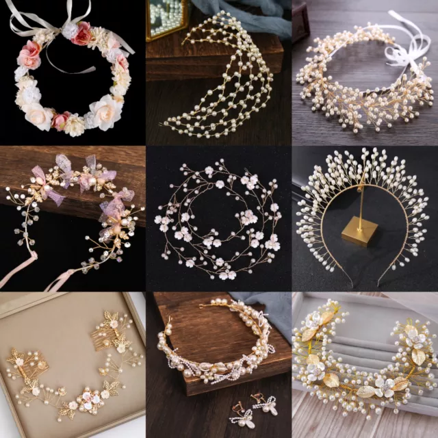 Crystals Bridal Headpieces for Brides Wedding Crowns Tiaras Party Hairband Women