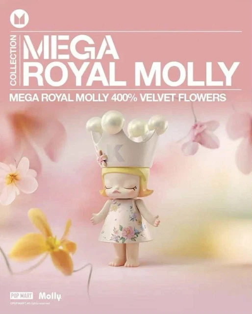 POP MART MEGA Royal Molly Velvet Flowers 400% Limited - New