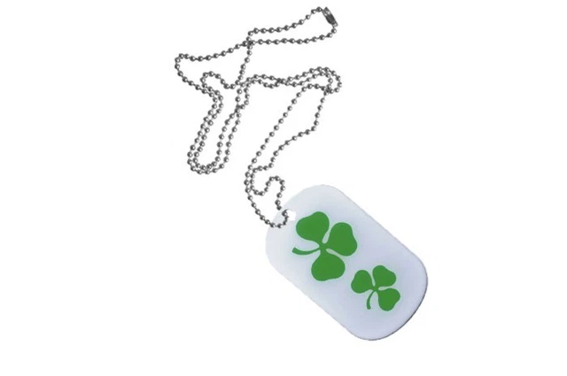 Dog Tag Fahne Flagge Irland Shamrock DogTag 3x5cm Kette mit Anhänger