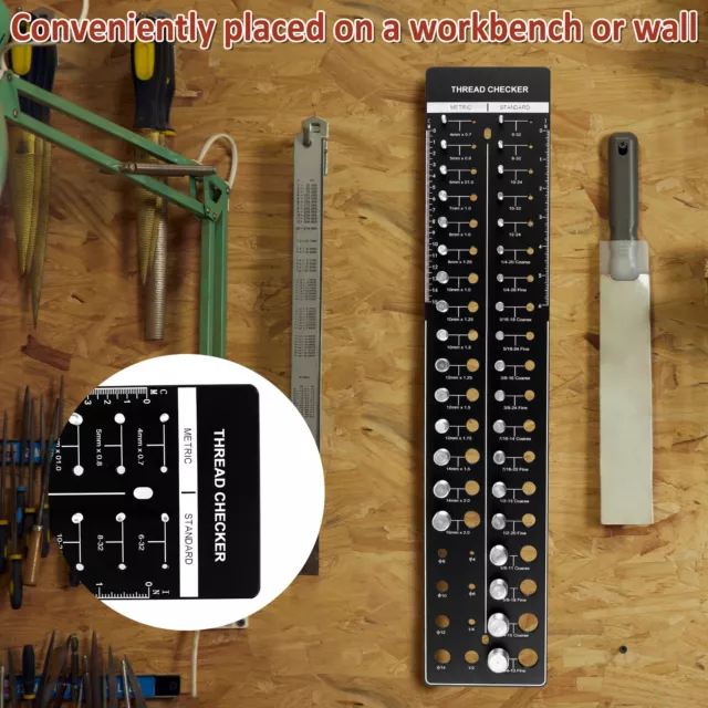 Nut and Bolt Thread Checker Set Thread Identifier Gauge Standard Metric Size⚦