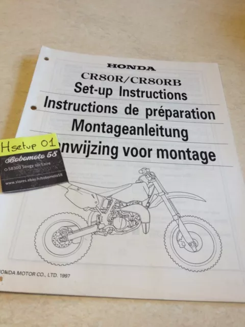 Honda CR80R CR80RB Cr 80 R RB CR80 Instruction Setup Preparation Workshop Manual