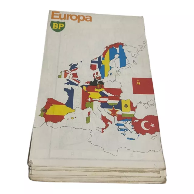 Vtg 1978 Full Size Foldable Map of Europa George Phillips &Sons Ltd. C8994 READ