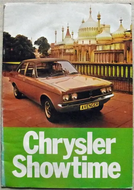 CHRYSLER RANGE UK Sales Brochure 1974 Hillman SUNBEAM Avenger HUNTER Sceptre +