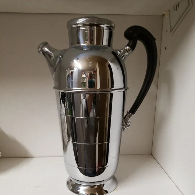 Vintage Krome-Kraft Farber Bros NY Chrome Cocktail Pitcher