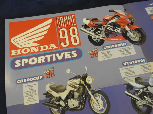 catalogue depliant moto moto gamme sportives 1998