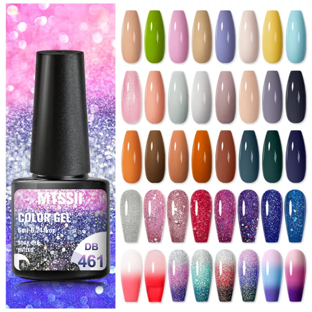 MTSSII 6ml Nail Gel Polish Soak off UV LED Color Base Top Coat Varnish Nails DIY