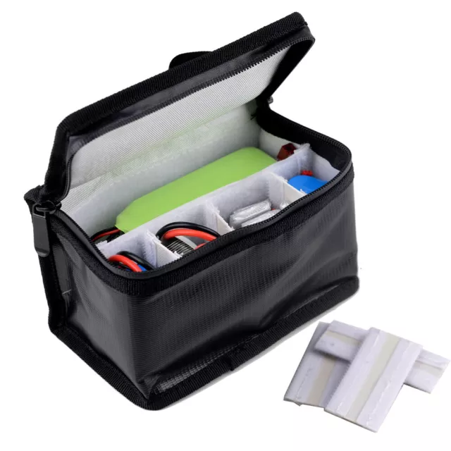 Lipo Battery Safe Bag Fireproof Explosion-Proof Bag Organizer for Storage&Charge