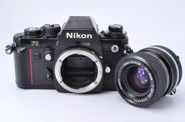 Nikon F3 35mm SLR Film Camera w/ Ai-s NIKKOR 35-70mm F3.3-4.5 From JAPAN[As-Is]