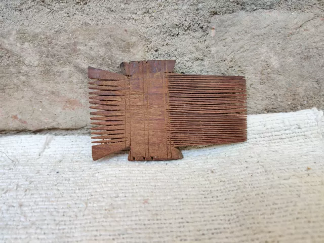 1920s Vintage Handmade Wooden Hair Comb Beard Comb Vanity Collectables W687