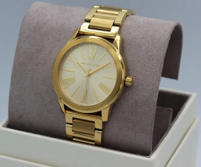 New Authentic Michael Kors Hartman Gold Bracelet Women's Mk3490 Watch