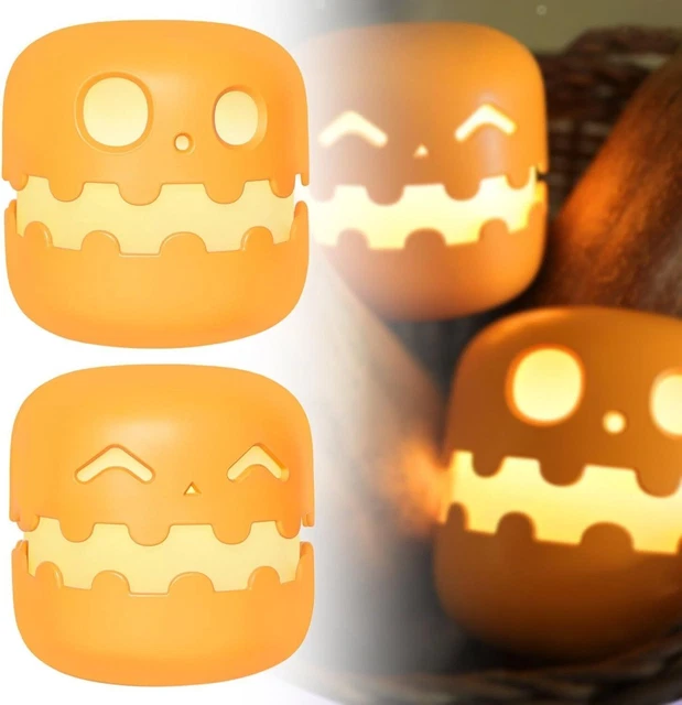 HALLOWEEN PUMPKIN NIGHT Lights with Smiling Face, Jack O Lantern