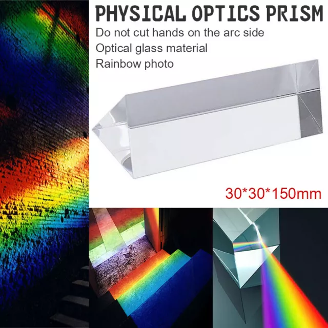 K9 Prisme de Photographie Prisme Arc-en-Ciel Optique Prisme de Verre  Portable Léger Prisme Optique Triangulaire pour Photographe 