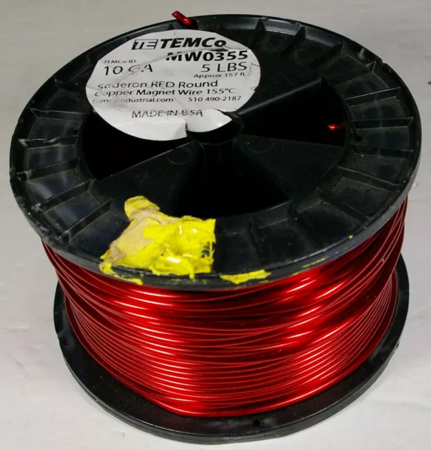 10 AWG MAGNET WIRE Soderon RED 5 Lbs Approx 157 ft