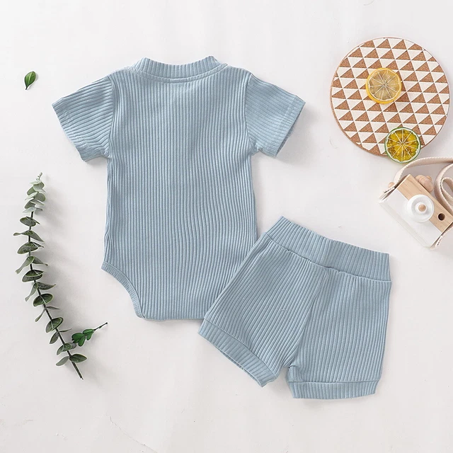 Tuta pantaloncini pantaloni abiti estivi neonato bambina 10