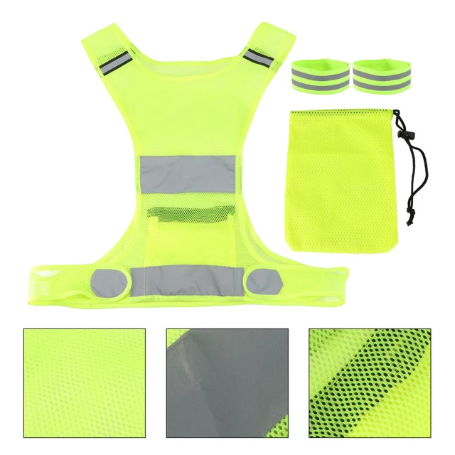 Gilet Miss Running da uomo titoli gilet alta visibilità regolabile