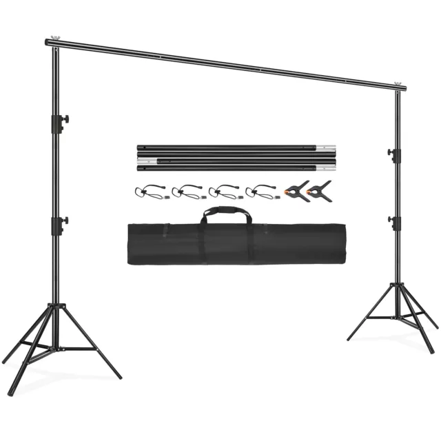 VEVOR Backdrop Stand 12x10 ft Heavy Duty Adjustable Photography Background Photo