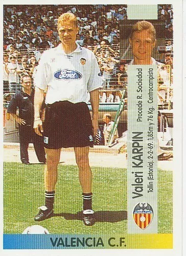 N°373 Valeri Karpin # Russia Valencia Cf Cromo Sticker Panini Liga 1997