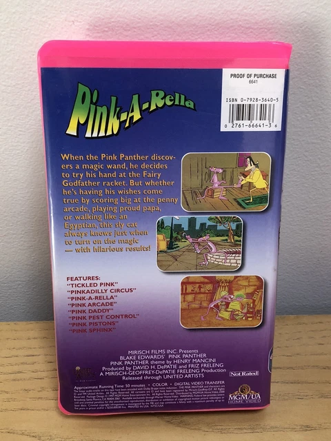 Pink A Rella Screen *RARE* PINK PANTHER Cartoon Collection Pink-A-Rella Vhs £9.08 - PicClick UK