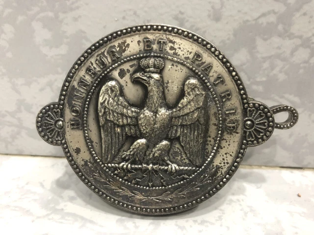 Ancienne loupe à décor NAPOLEON 1er Empereur des Français - Métal argenté 4