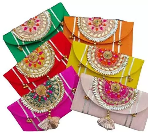 Indien Handmade Artisanat Enveloppes Multicolore Fête Festivals/Cadeaux/Shagun