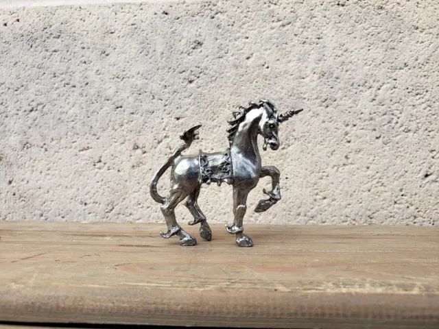 Vintage Pewter Mighty Unicorn Horse Mythical Figurine