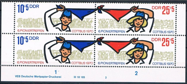 DDR ; Druckvermerk , Eckrand Mi. 1596 fn 2  , postfrisch