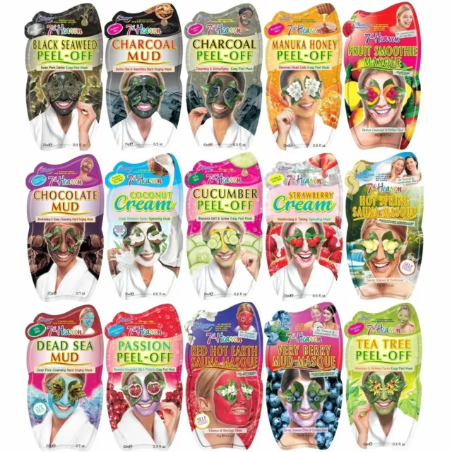 7th Heaven Face Masks Packs - All Skin Types Select Your Mask Montagne Jeunesse