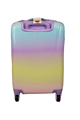 Pastel Rainbow Ombre Crckt Kids Hardside Carry On Spinner Suitcase