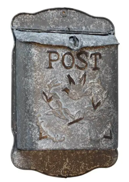 Briefkasten POST Zink Postkasten mit Brieftaube Vintage Landhausstil